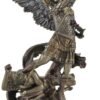 Magic  Collection~Bronze St. Michael Slaying Lucifer Statue with Colored Accents