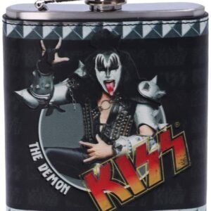 Band Merchandise~ Officially Licensed KISS The Demon Hip Flask, black, 7cm