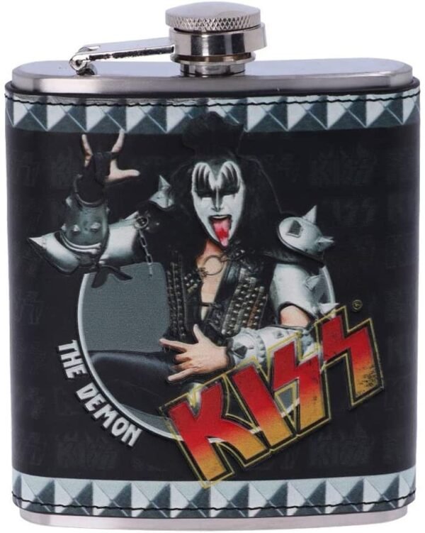 Band Merchandise~ Officially Licensed KISS The Demon Hip Flask, black, 7cm