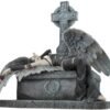Magic  Collection~Gothic Dark Angel Lying on Grave with Rose Statue