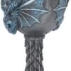 Artist Collections~ Dragon Lore Chalice Anne Stokes Goblet 17.2cm Blue, Resin w/stainless steel insert, One Size