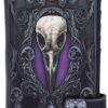 Dark Collection~B5117R0 Edgar Allen Poe Nevermore Raven Purse, PU, Black, 18.5cm