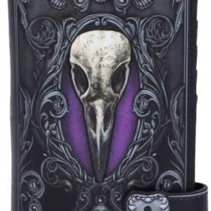 Wiccan Collection~B5117R0 Edgar Allen Poe Nevermore Raven Purse, PU, Black, 18.5cm