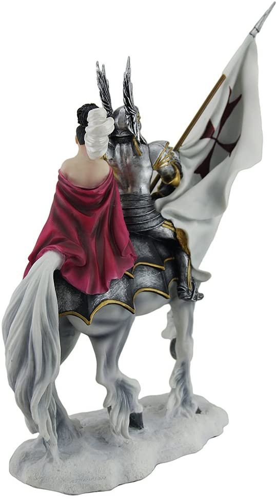 Magic  Collection~Faith by Ruth Thompson Mounted Templar Knight and Lady Statue