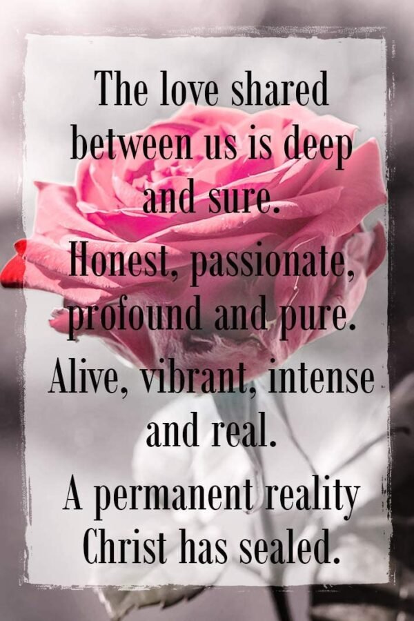 Magic  Collection~epiphaneia Christian Wedding Statue with Poem and Cross in Heart - Wedding Gifts for The Couple in Love, Engagement, Anniversary, Bridal Shower, Present for Bride & Groom, Religious Marriage