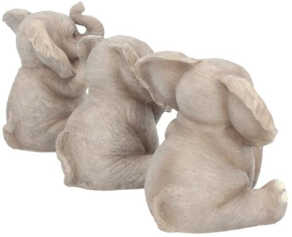 Animal Collection~ Three Baby Elephants Figurine 12cm Grey