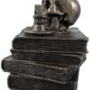 Magic  Collection~Bronze Wizard`s Study Books and Skull Trinket Stash Box