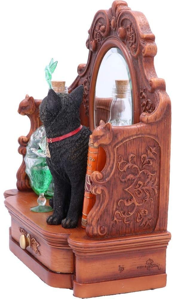Artist Collections~ B4955R0 Lisa Parker Absinthe Cat and Green Fairy Figurine, 21.5cm