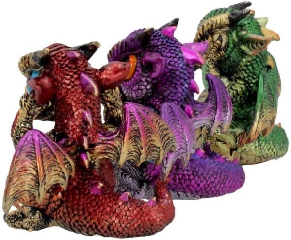 Fantasy Collection~ U4150M8 Three Wiselings Figurine 8.5cm Gold, Resin, One Size