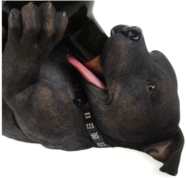 Magicun N.Giftware~Guzzlers Staffordshire Bull Terrier Wine Bottle Holder 20cm Black