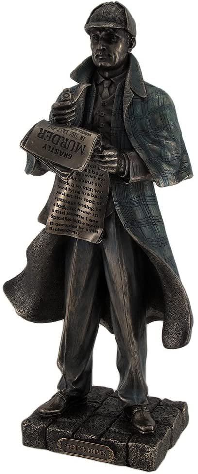 Magic  Collection~Detective Sherlock Holmes Metallic Bronze Statue