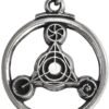 Soloman Pentant~Pewter Barbury Crop Circle Sacred Geometry Alien UFO Pendant