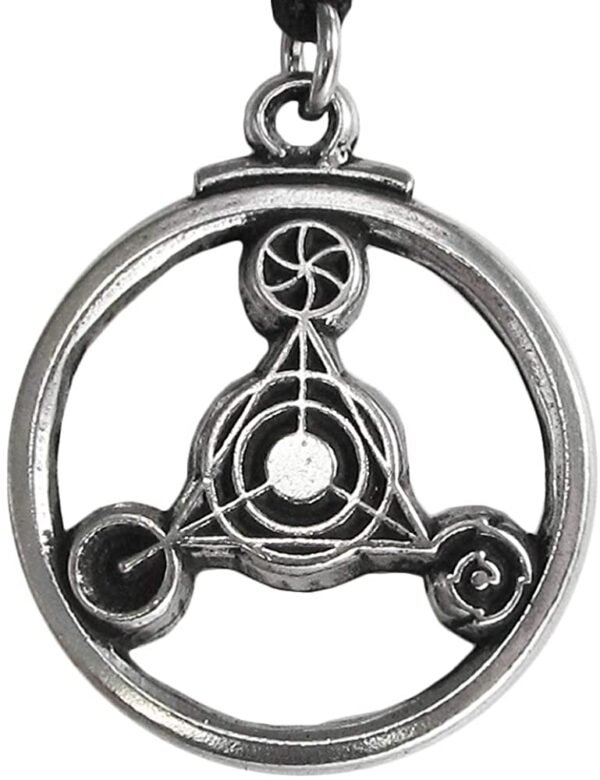 Soloman Pentant~Pewter Barbury Crop Circle Sacred Geometry Alien UFO Pendant
