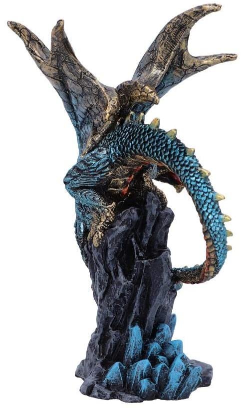 Fantasy Collection~ U5071R0 Hear Me Roar Blue Dragon Calling Figurine, Polyresin, One Size