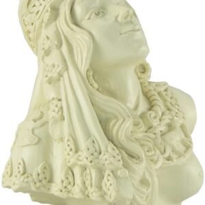 Magicun Altar~Small Celtic Goddess Rhiannon Statue Bone White Finish