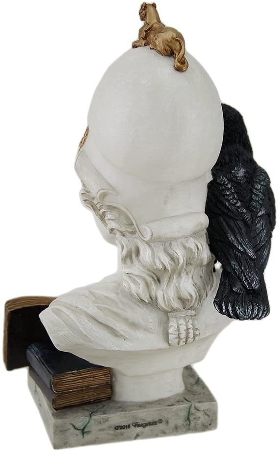 Magicun  Collection~The Raven Nevermore On Pallas Athena Bust Statue