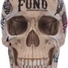 Dark Collection~Natural Bone Coloured Traditional, Tribal Tattoo Fund Skull, Polyresin, One Size