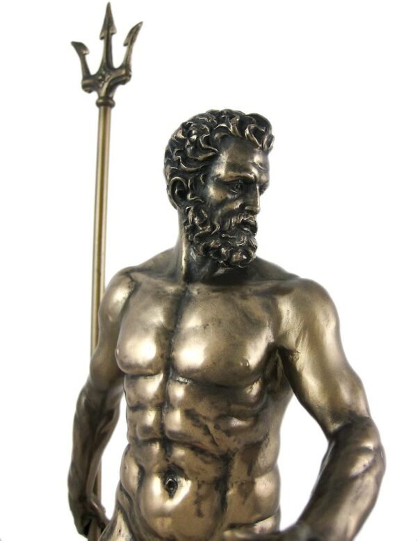 Magic  Collection~Greek God Poseidon Nude Bronzed Statue Neptune