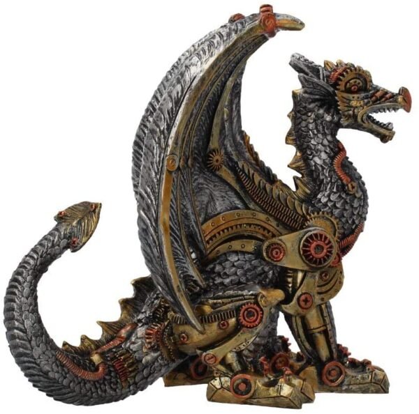 Steampunk Collection~Mechanical Protector Figurine 24cm Silver
