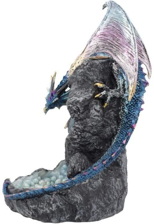Fantasy Collection~ Dragons Intrigue Backflow Incense Burner 21.5cm, Blue
