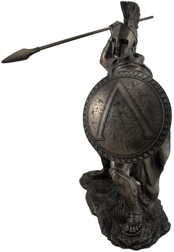 Magicun  Collection~Large Spartan King Leonidas with Sword and Shield Bronzed Statue