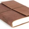 Witchcraft~Leather Journal Writing Notebook - Rustic Handmade Leather Bound Journals for Men and Women - Unlined Paper 240 Pages, Leather Book Diary Notebook (Brown, 7 x 5)