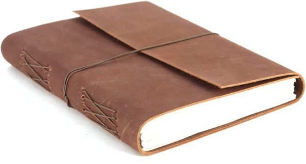 Witchcraft~Leather Journal Writing Notebook - Rustic Handmade Leather Bound Journals for Men and Women - Unlined Paper 240 Pages, Leather Book Diary Notebook (Brown, 7 x 5)
