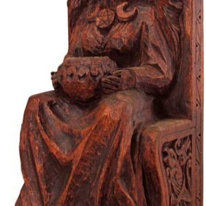 Magicun Altar~Dryad Design Seated Goddess Statue Wood Finish