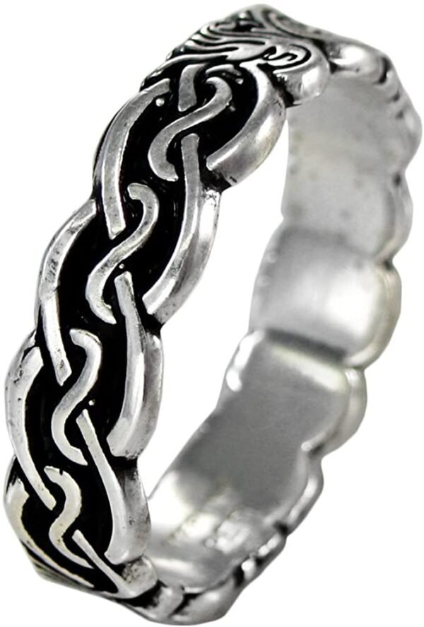 Soloman Pentant~Sterling Silver Celtic knot Pentacle Banshee Guardian Ring Jewelry (Size 4-12)