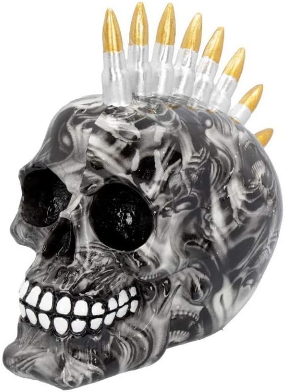 Dark Collection~D4547N9 Soul Bullet Skull 18.5cm Figurine, Black, One Size
