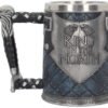 Magicun N.Giftware~B4158M8 King in The North Tankard Game of Thrones Mug 14cm Blue, Resin w/Stainless Steel Insert