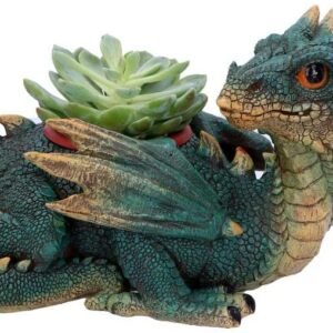 Fantasy Collection~ Garden Protector Plant Pot 30cm, Resin, Green