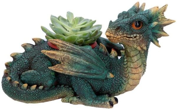 Fantasy Collection~ Garden Protector Plant Pot 30cm, Resin, Green