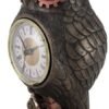 Magicun  Collection~Resin Mantel Clocks Bronze/Copper Finish Steampunk Owl Mantel Clock 5 X 10.5 X 5 Inches Copper