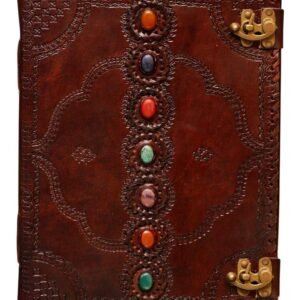 Witchcraft~Seven Stone Vintage Handmade Large Leather Journal Book of Shadows Notebook Office Diary College Book Poetry Book Sketch Book 13 inch