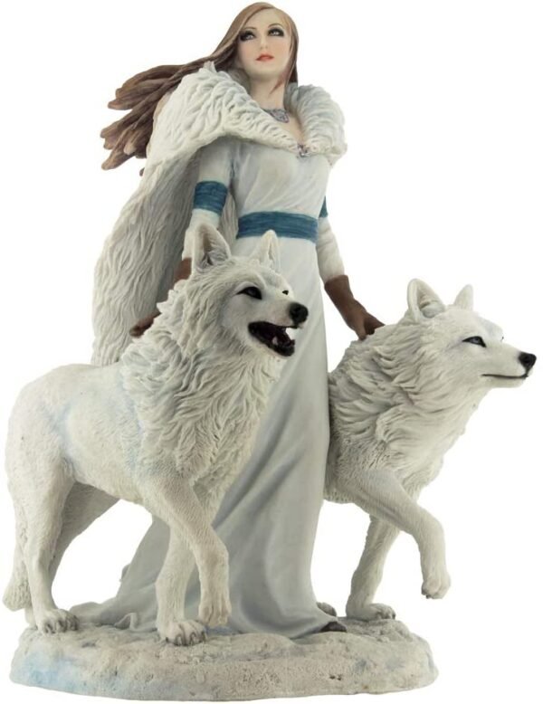 Artist Collections~ Winter Guardians Anne Stokes Figurine 23cm White, Resin