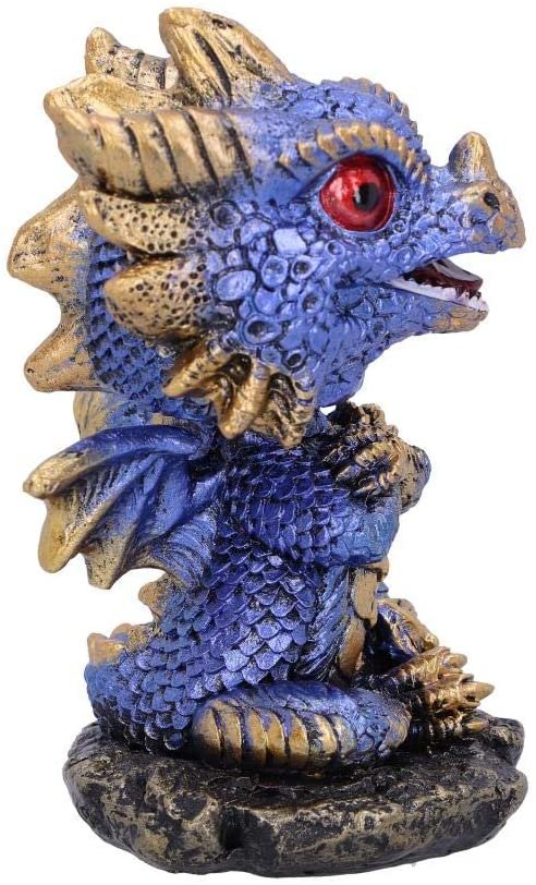 Magicun N.Giftware~Blue Bobling Metallic Dragon Bobble Head Figurine, us:one Size