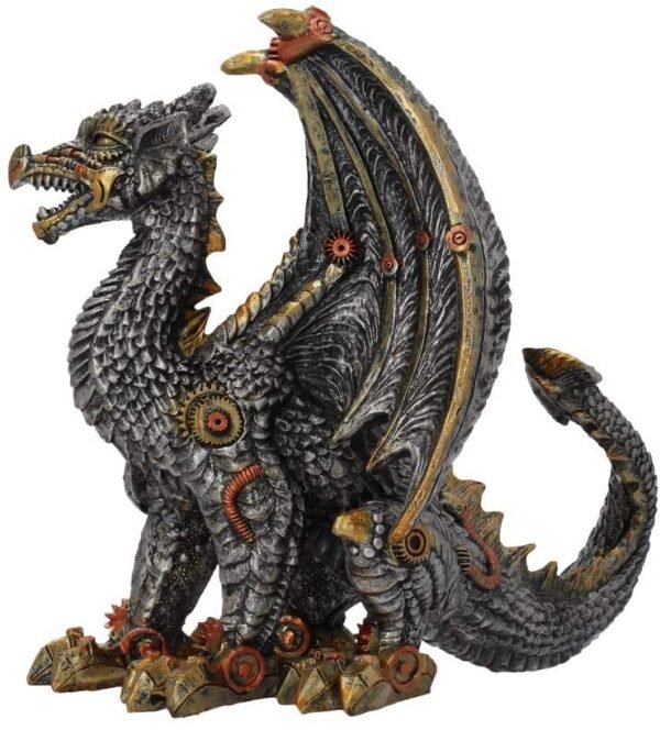 Steampunk Collection~Mechanical Protector Figurine 24cm Silver