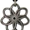 Soloman Pentant~Pewter Seven Goddess Blossom Pendant Necklace