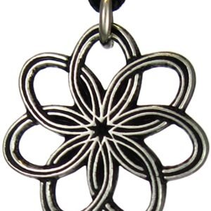 Soloman Pentant~Pewter Seven Goddess Blossom Pendant Necklace