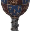 Mythology Collection~ C0702B4 Medieval Goblet 17.5cm Grey, Resin w/Stainless Steel Insert
