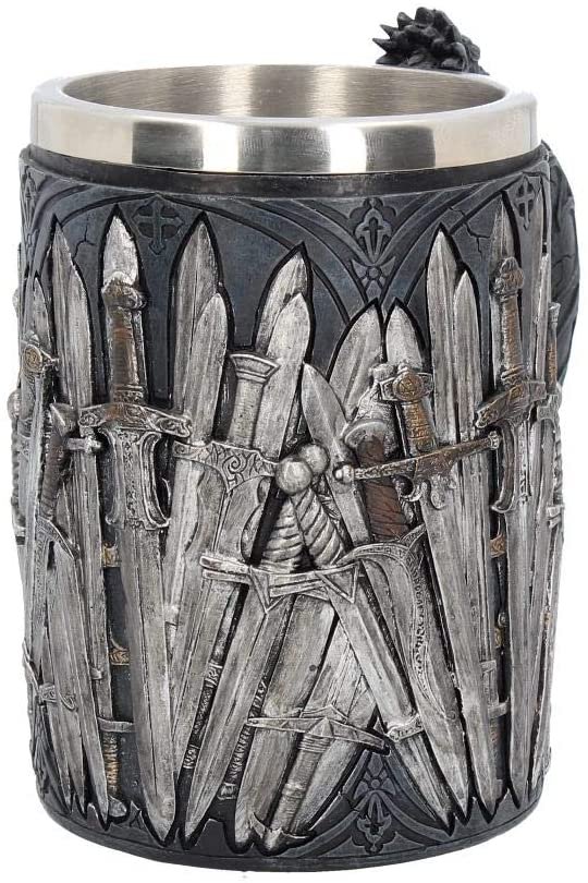 Magicun N.Giftware~Sword Tankard Mug 14cm Silver