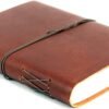 Witchcraft~Leather Journal Writing Notebook - Rustic Handmade Leather Bound Journals for Men and Women - Unlined Paper 240 Pages, Leather Book Diary Notebook (Brown, 7 x 5)