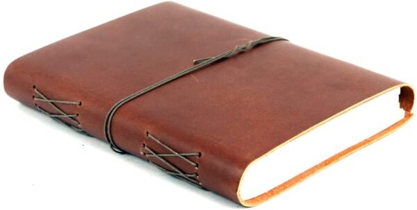 Witchcraft~Leather Journal Writing Notebook - Rustic Handmade Leather Bound Journals for Men and Women - Unlined Paper 240 Pages, Leather Book Diary Notebook (Brown, 7 x 5)