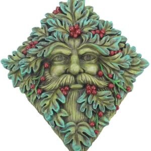 Light Collection~Berry Beard Wall Plaque 24cm Green, Resin
