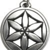 Soloman Pentant~Pewter Flower of Aphrodite Goddess of Love Pendant Necklace