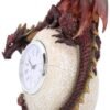 Fantasy Collection~ Timeless Guardian Clock 20cm Red, Resin