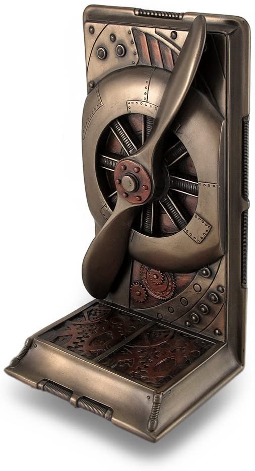 Magic  Collection~Steampunk Metallic Bronze/Copper Finished Plane Propeller Single Bookend