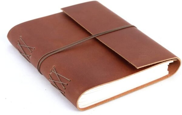 Witchcraft~Leather Journal Writing Notebook - Rustic Handmade Leather Bound Journals for Men and Women - Unlined Paper 240 Pages, Leather Book Diary Notebook (Brown, 7 x 5)