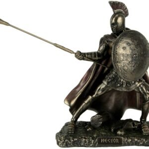 Magic  Collection~Hector Trojan Prince Warrior of Troy Holding Spear and Shield Statue